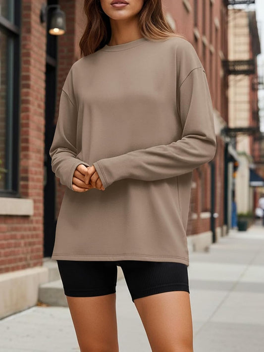 AUTOMET 4 Pack Womens Long Sleeve Oversized T Shirts 2026 Fall Workout Tops